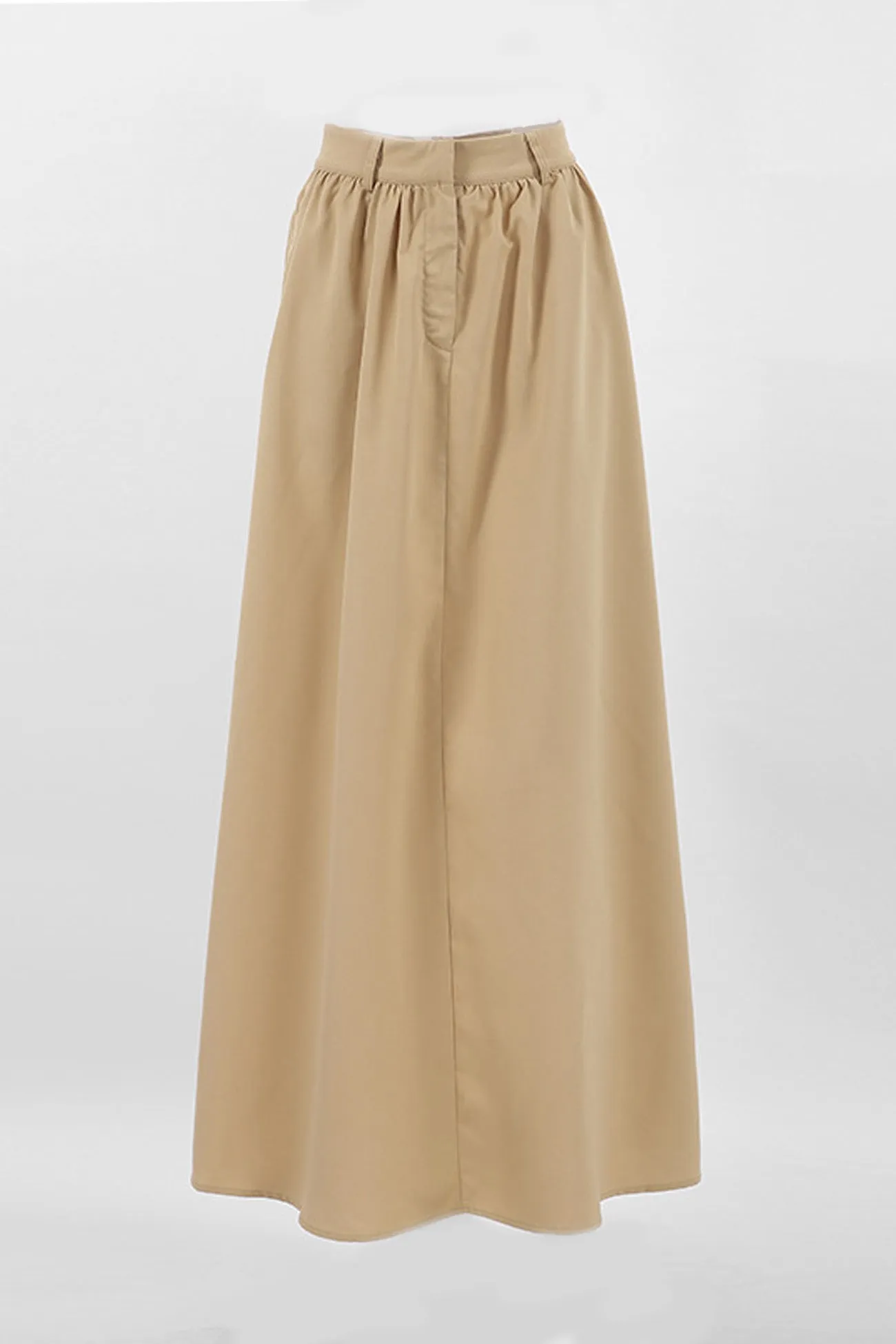 TastyHottie - Solid Color High Waist A-Line Maxi Skirt