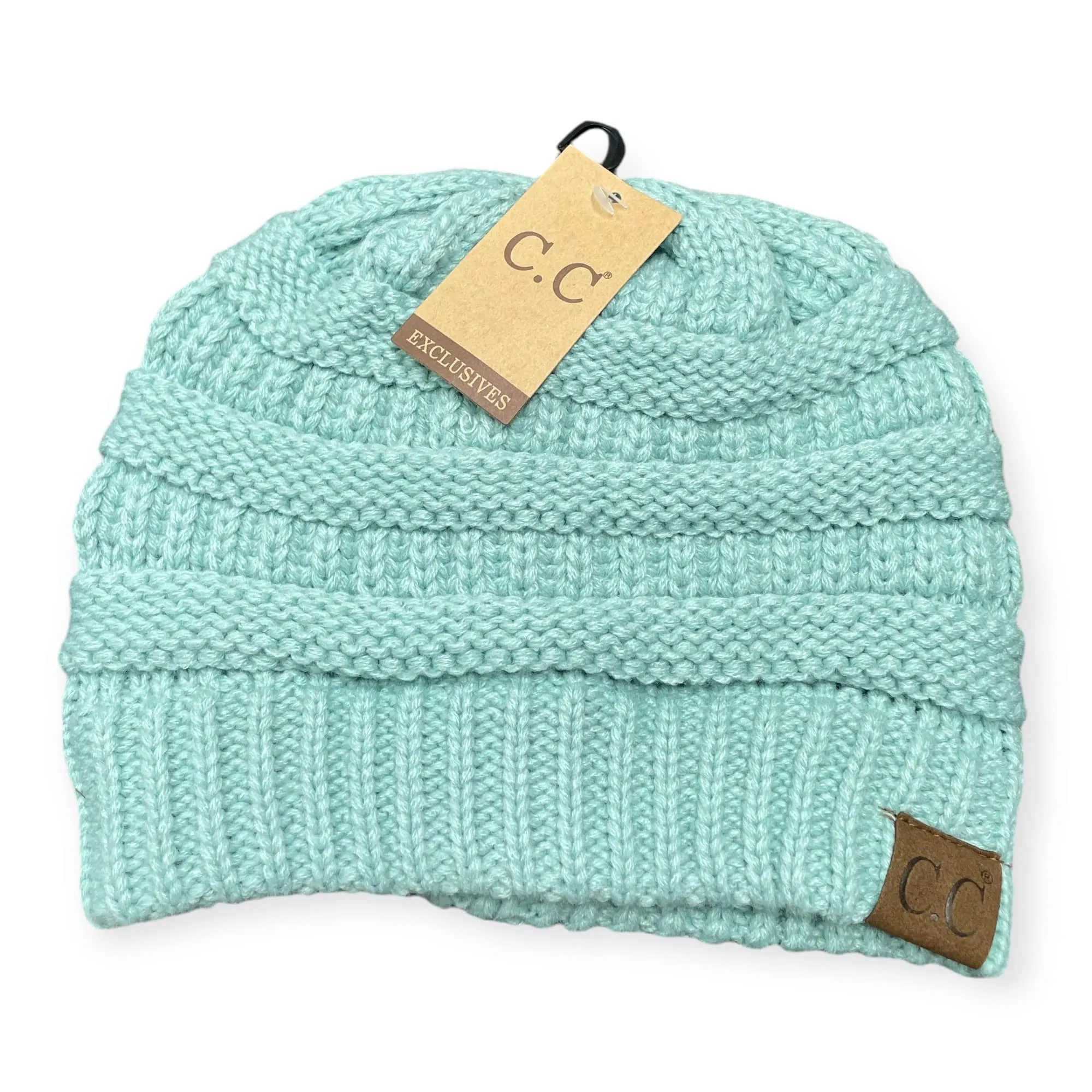 TEAL I'M WARM BEANIE by C.C.