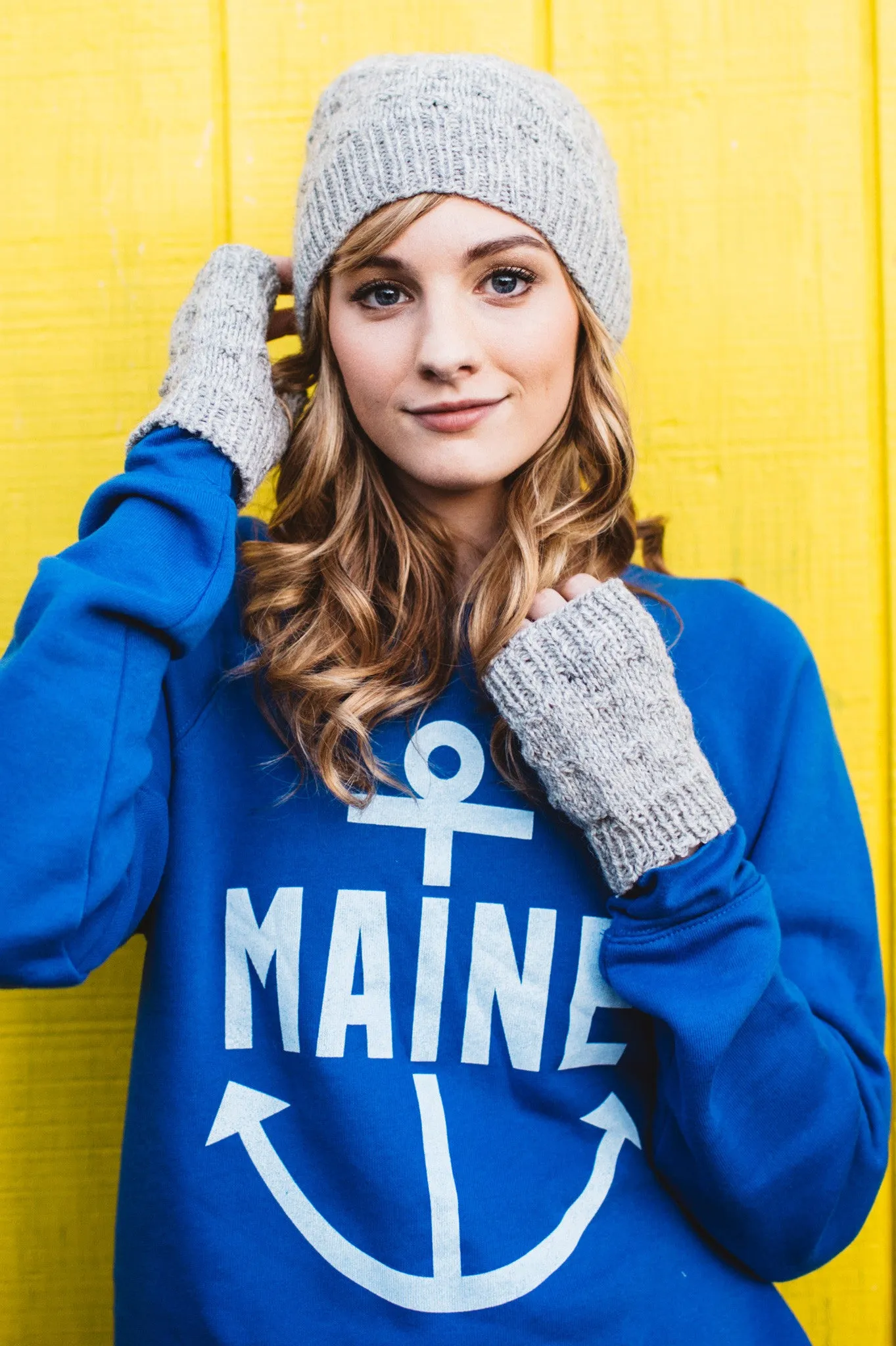 textured hat and mitts