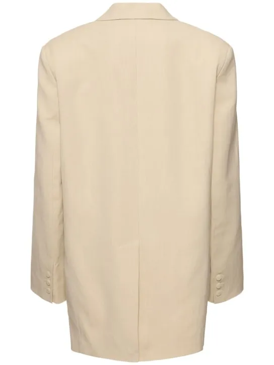The Frankie Shop   Aiden linen &amp; viscose blazer 