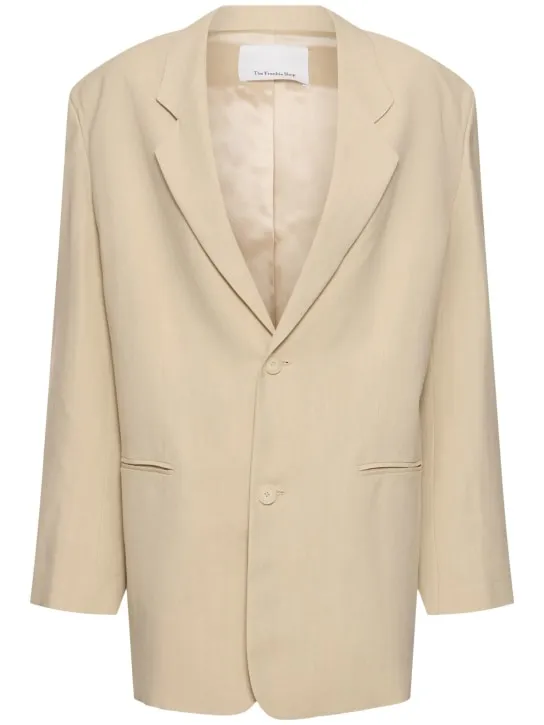 The Frankie Shop   Aiden linen &amp; viscose blazer 