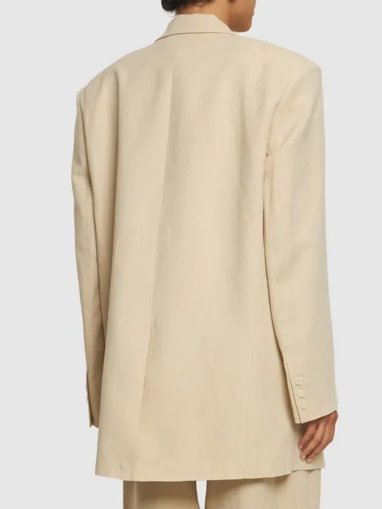 The Frankie Shop   Aiden linen &amp; viscose blazer 