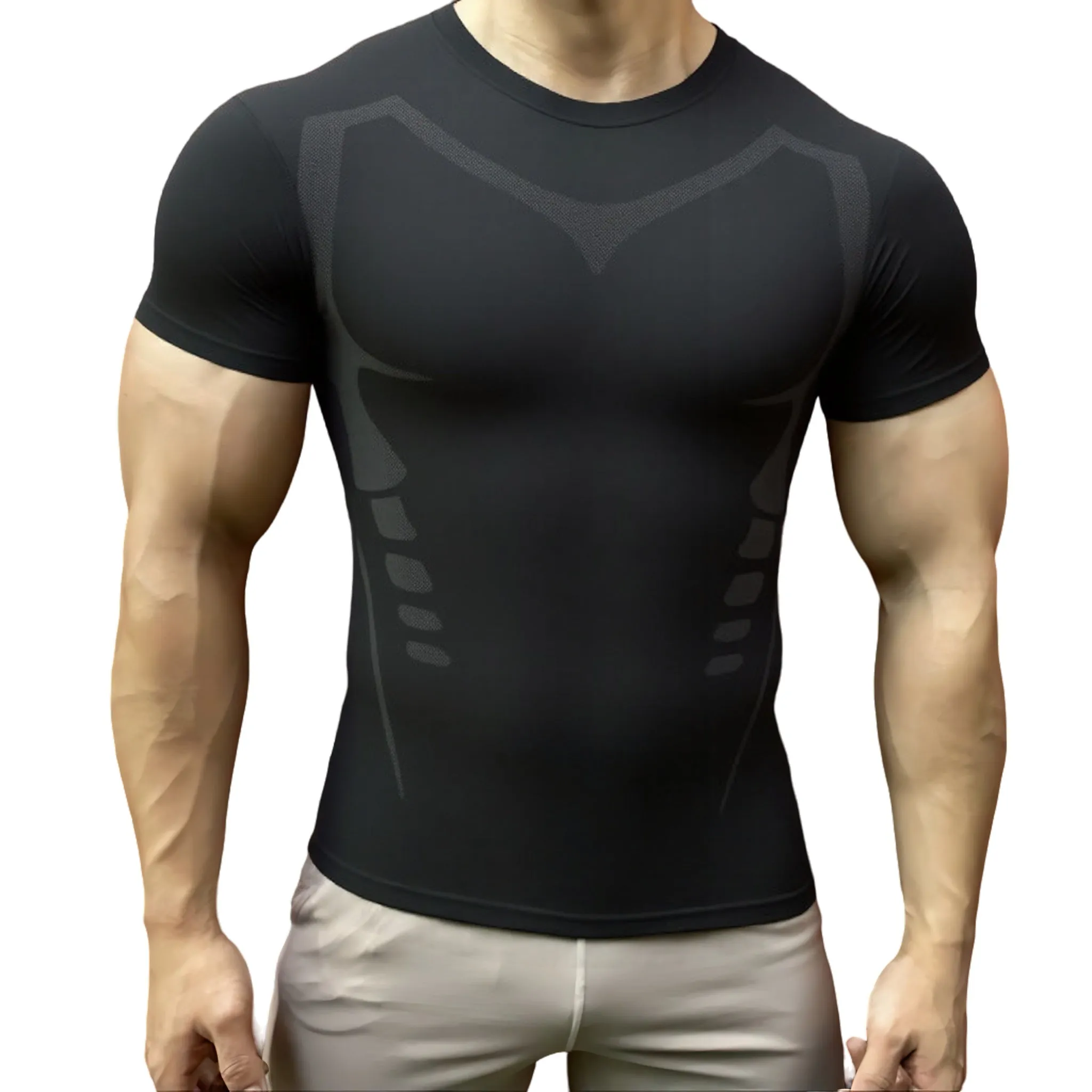 Tight-fitting Round-Neck Milk-Silk Breathable Short-Sleeve