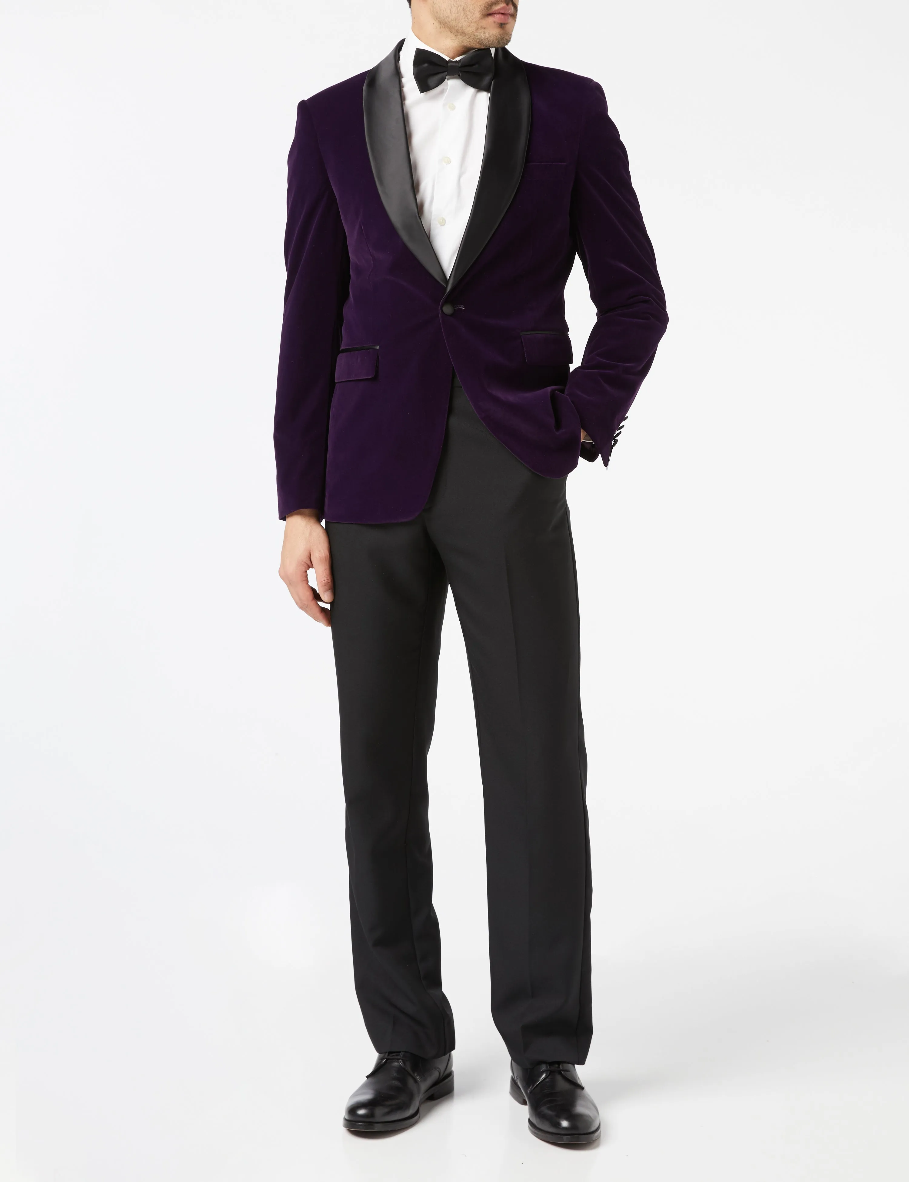 Tuxedo Ricky - Purple Soft Velvet Jacket