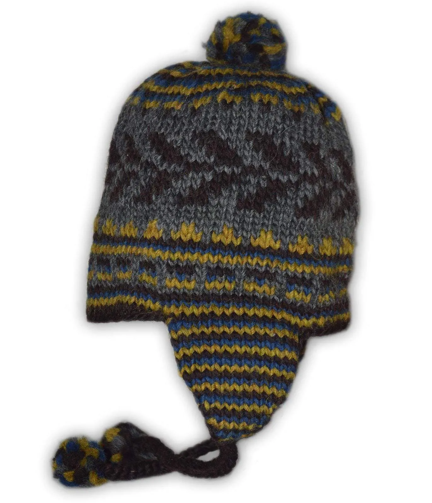 Unisex Beanie Hat Alpaca Wool Blend with Earflaps