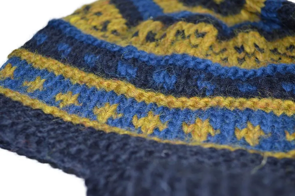 Unisex Beanie Hat Alpaca Wool Blend with Earflaps