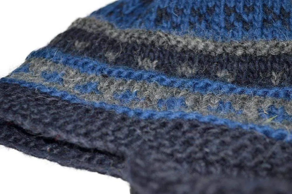 Unisex Beanie Hat Alpaca Wool Blend with Earflaps
