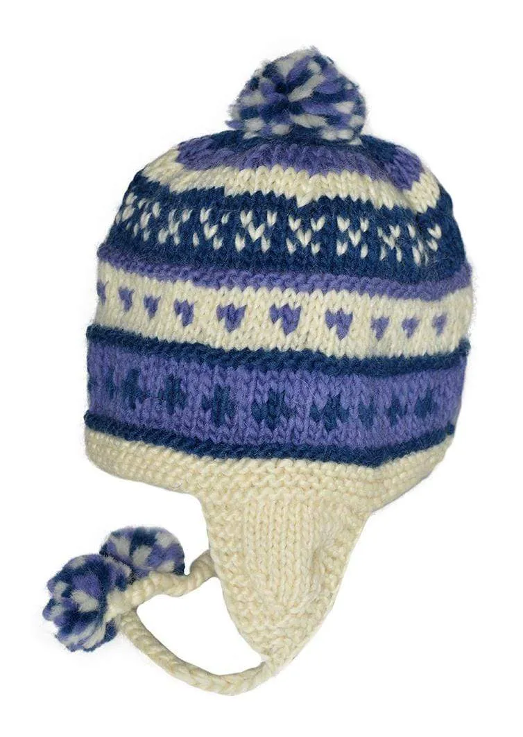 Unisex Beanie Hat Alpaca Wool Blend with Earflaps