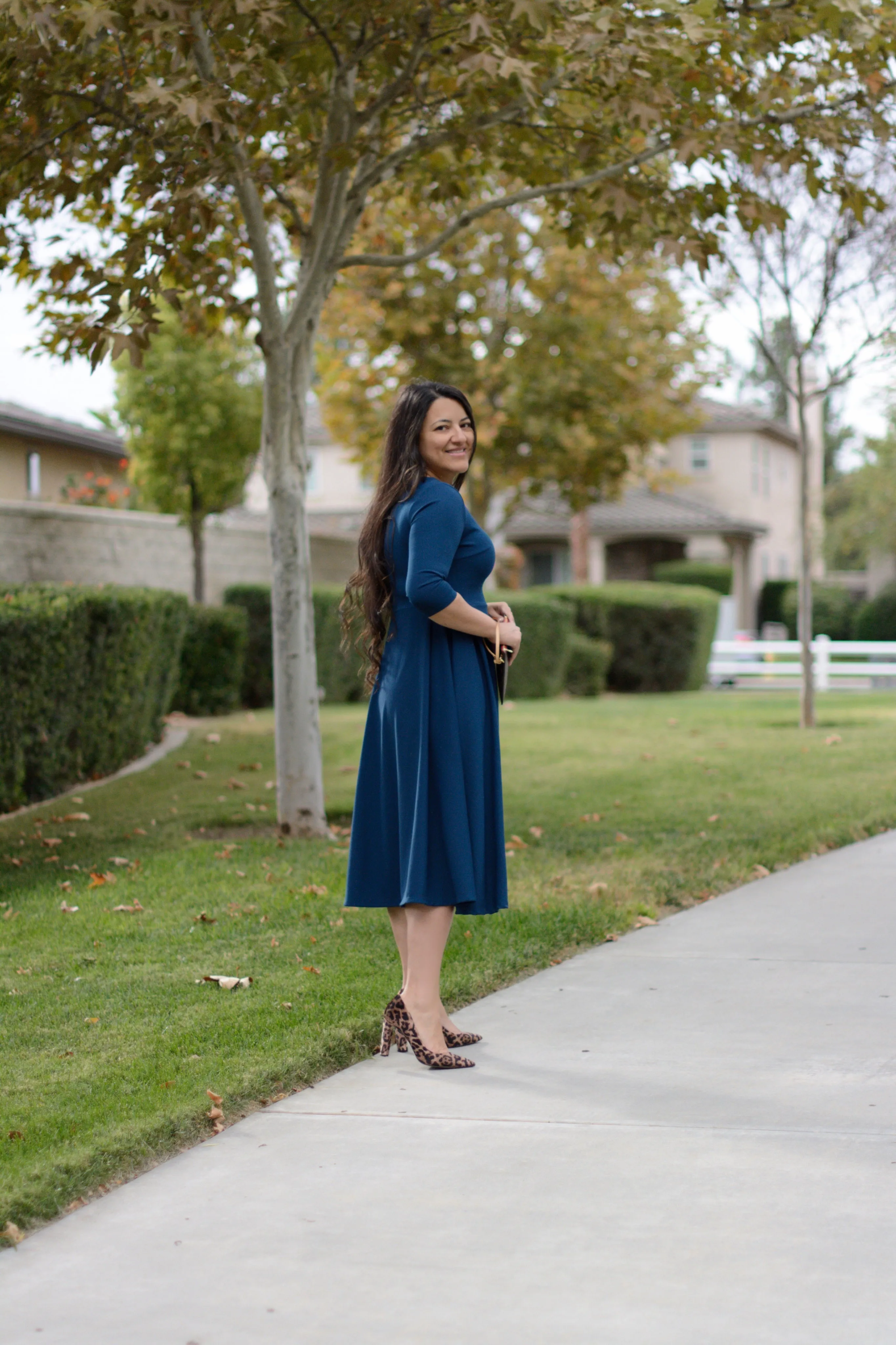 Valencia Teal Midi Dress