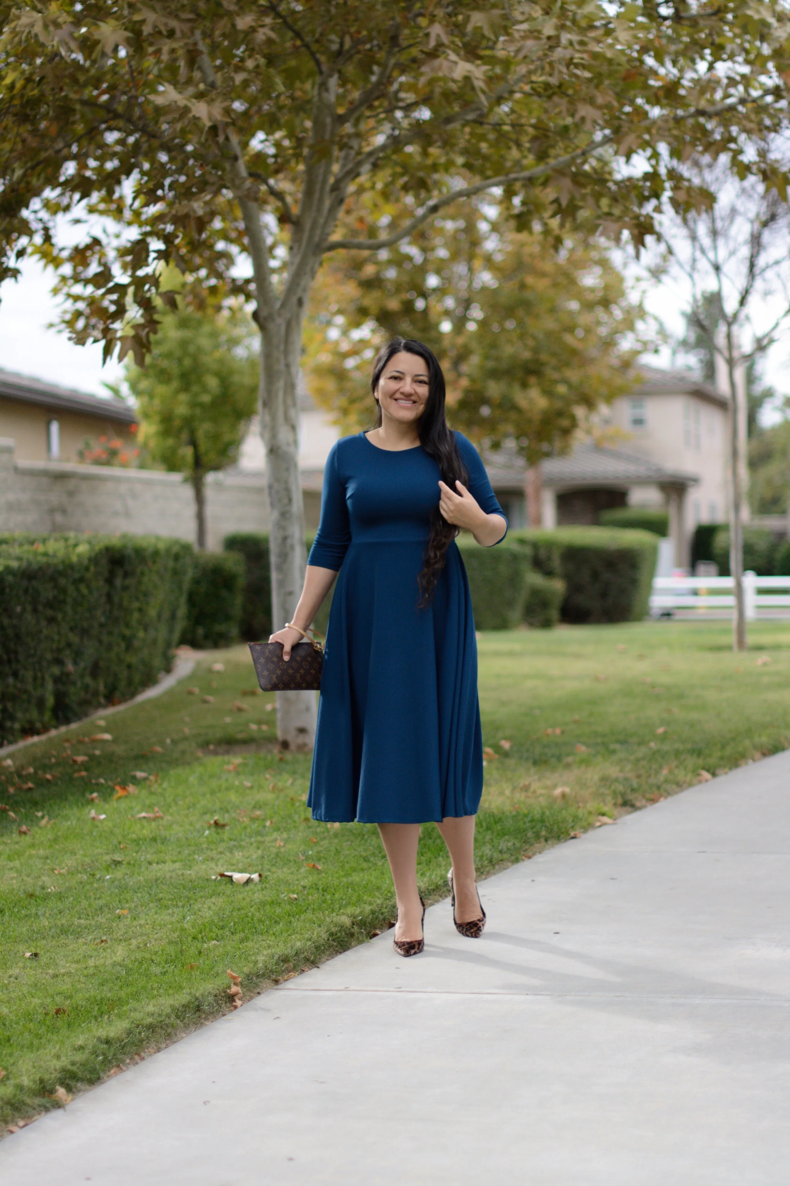 Valencia Teal Midi Dress