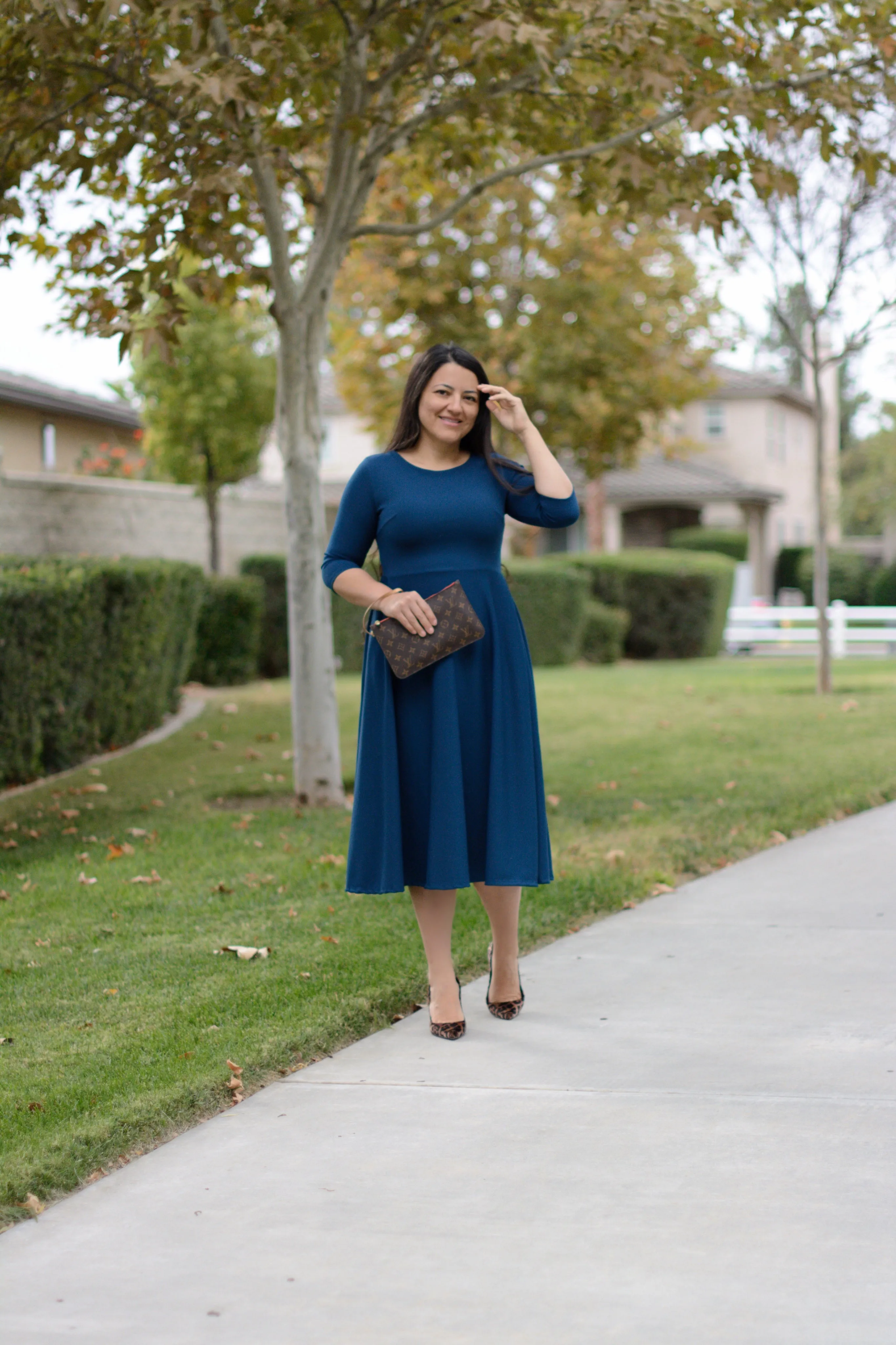 Valencia Teal Midi Dress