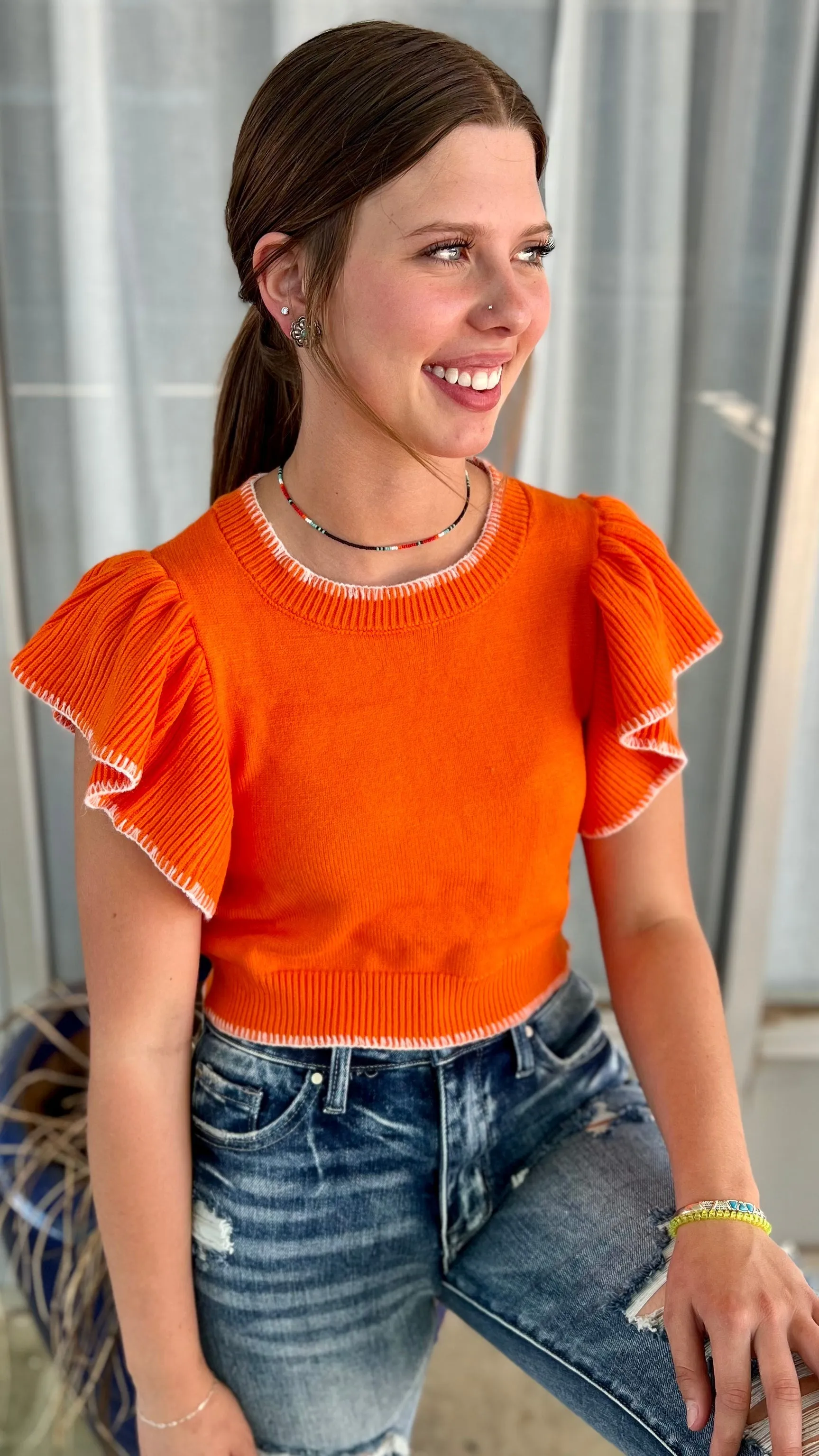 Wardrobe Staple Sunkist Cropped Sweater*