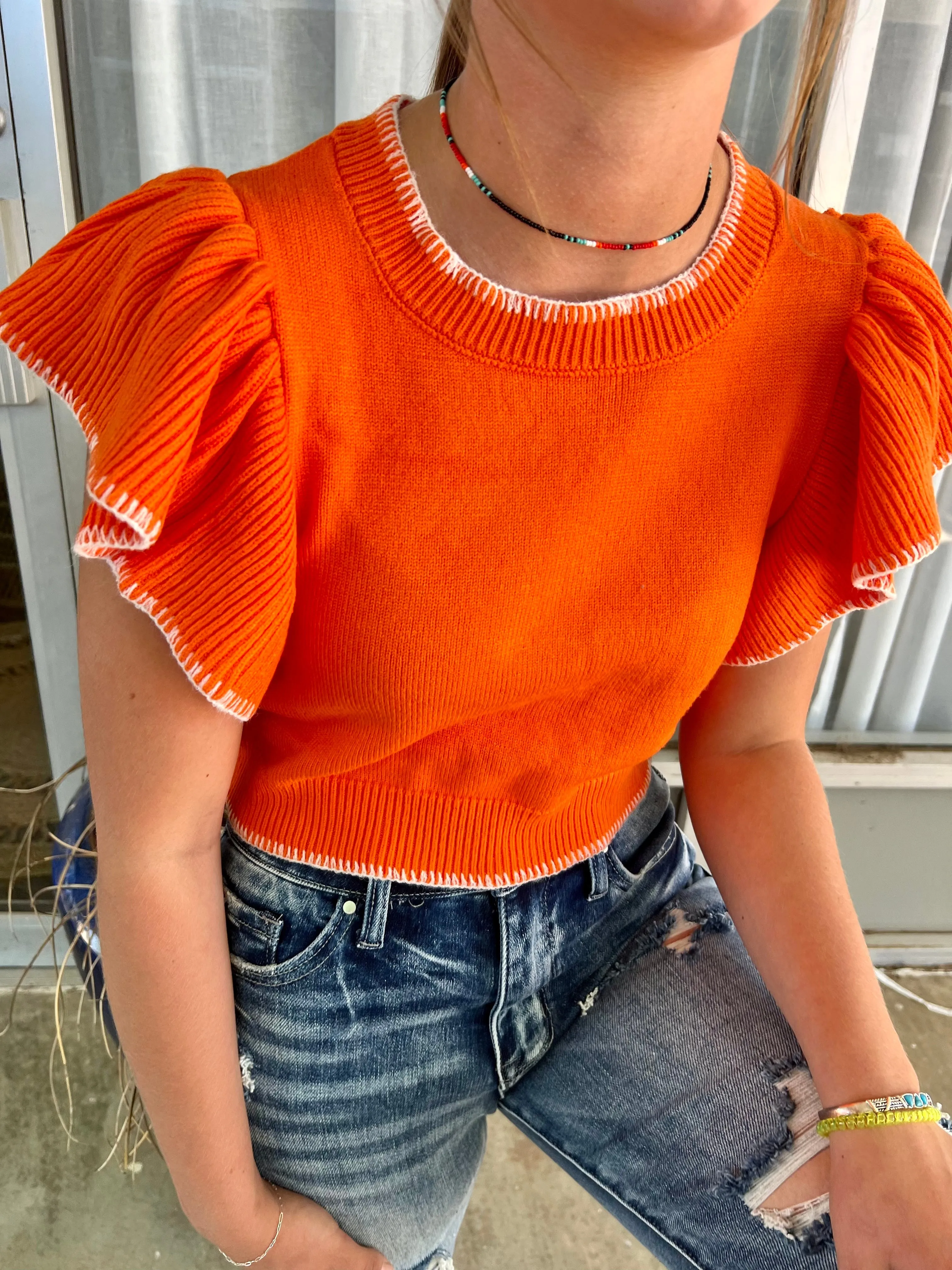 Wardrobe Staple Sunkist Cropped Sweater*