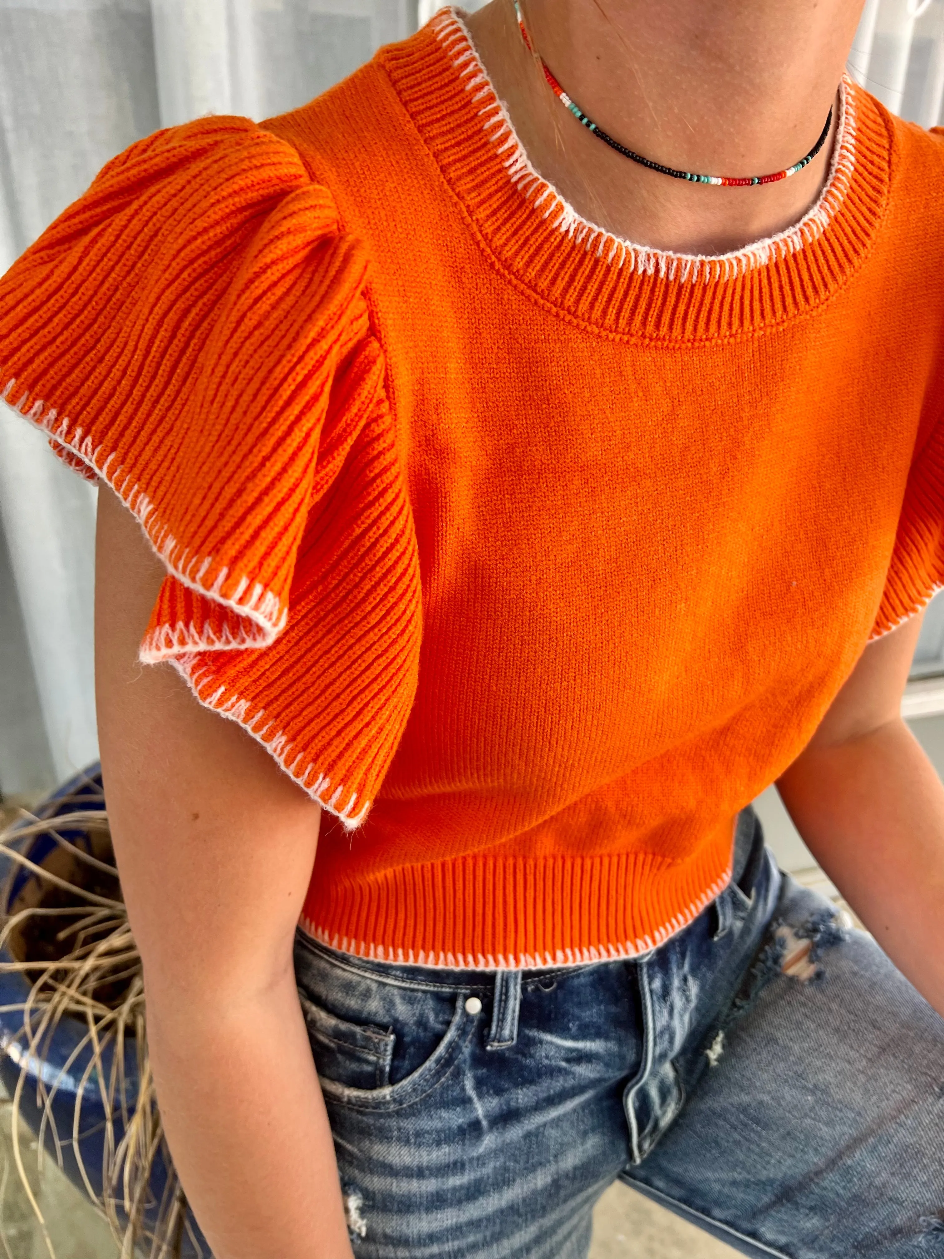 Wardrobe Staple Sunkist Cropped Sweater*