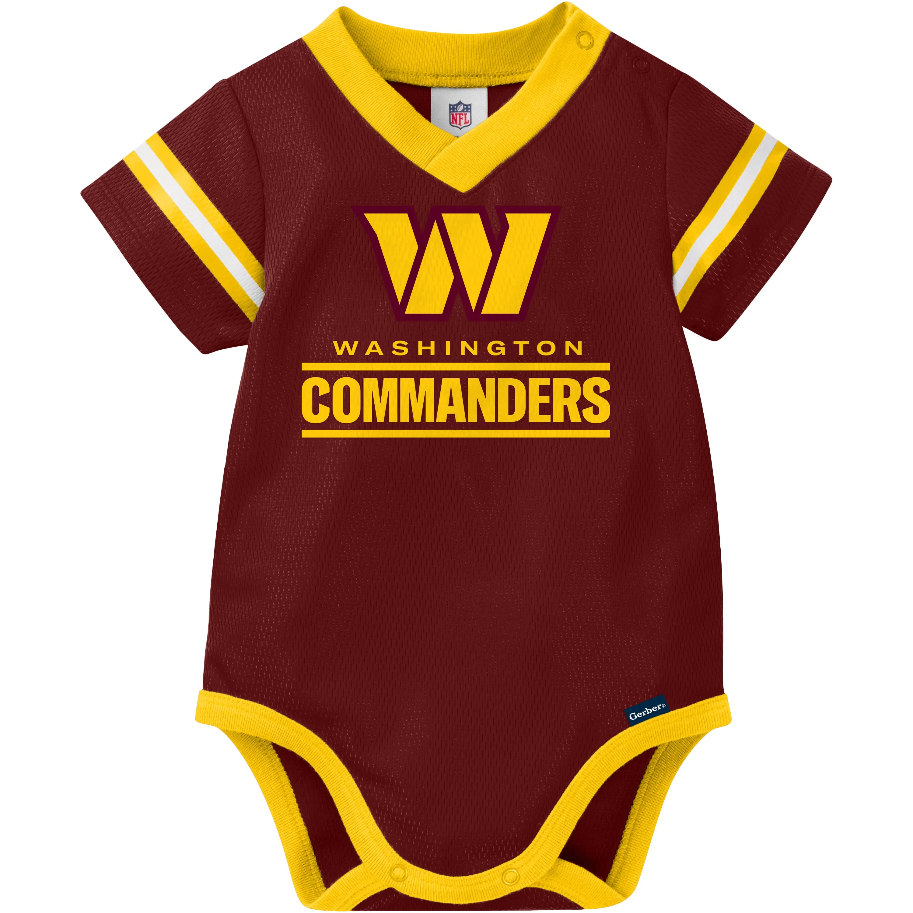 Washington Commanders Jersey Style Bodysuit