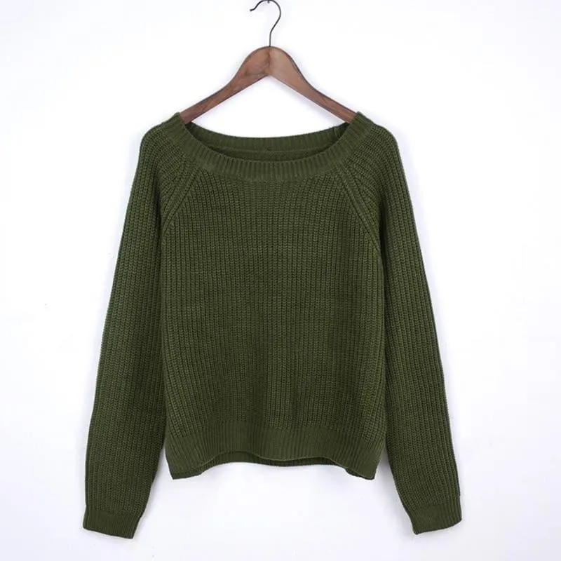 Women Sweater and Pullovers Long Sleeve Crop Sweater Top