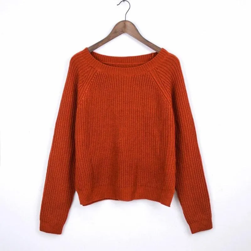 Women Sweater and Pullovers Long Sleeve Crop Sweater Top