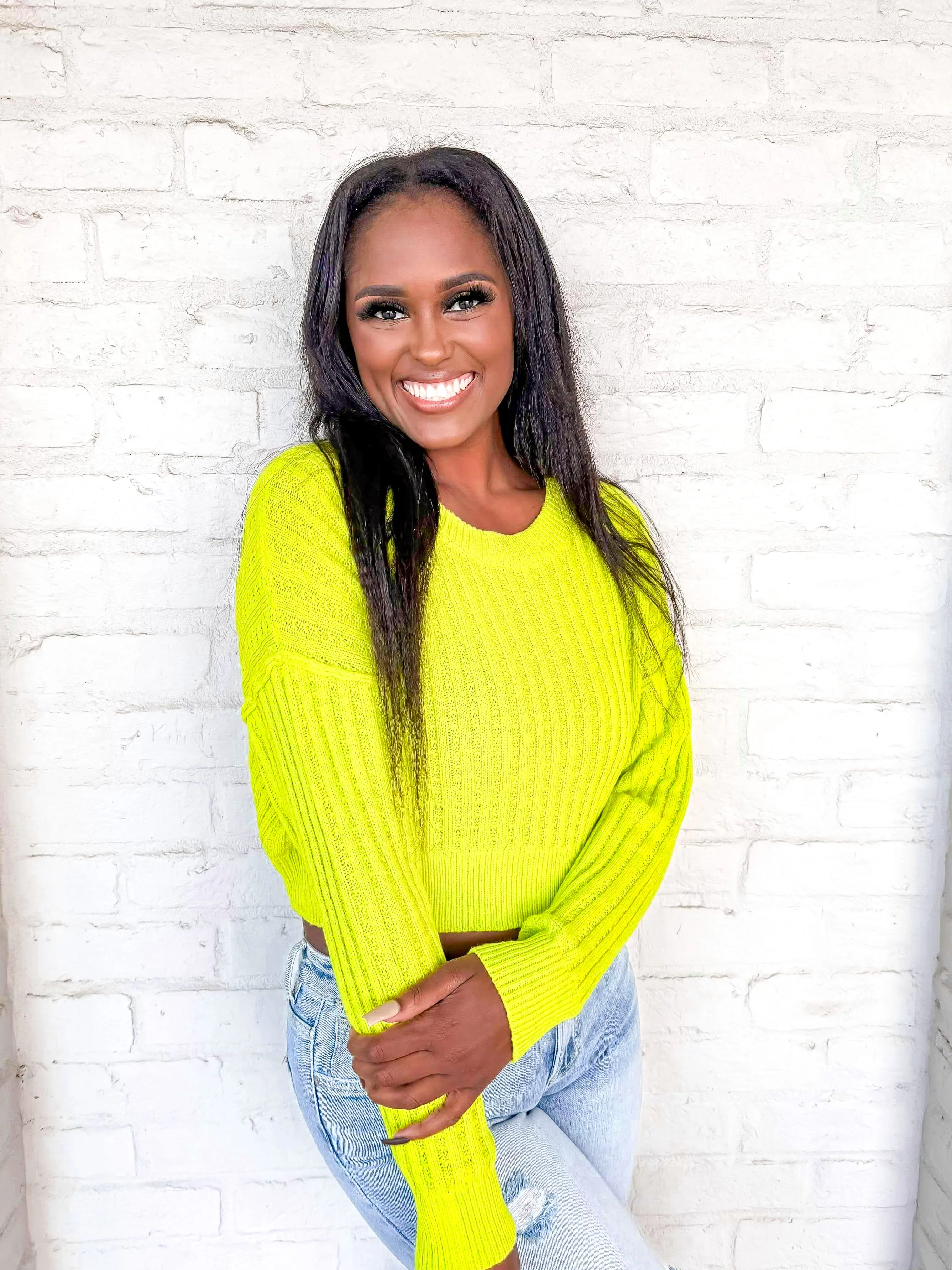 You Know Better Sweater Lime