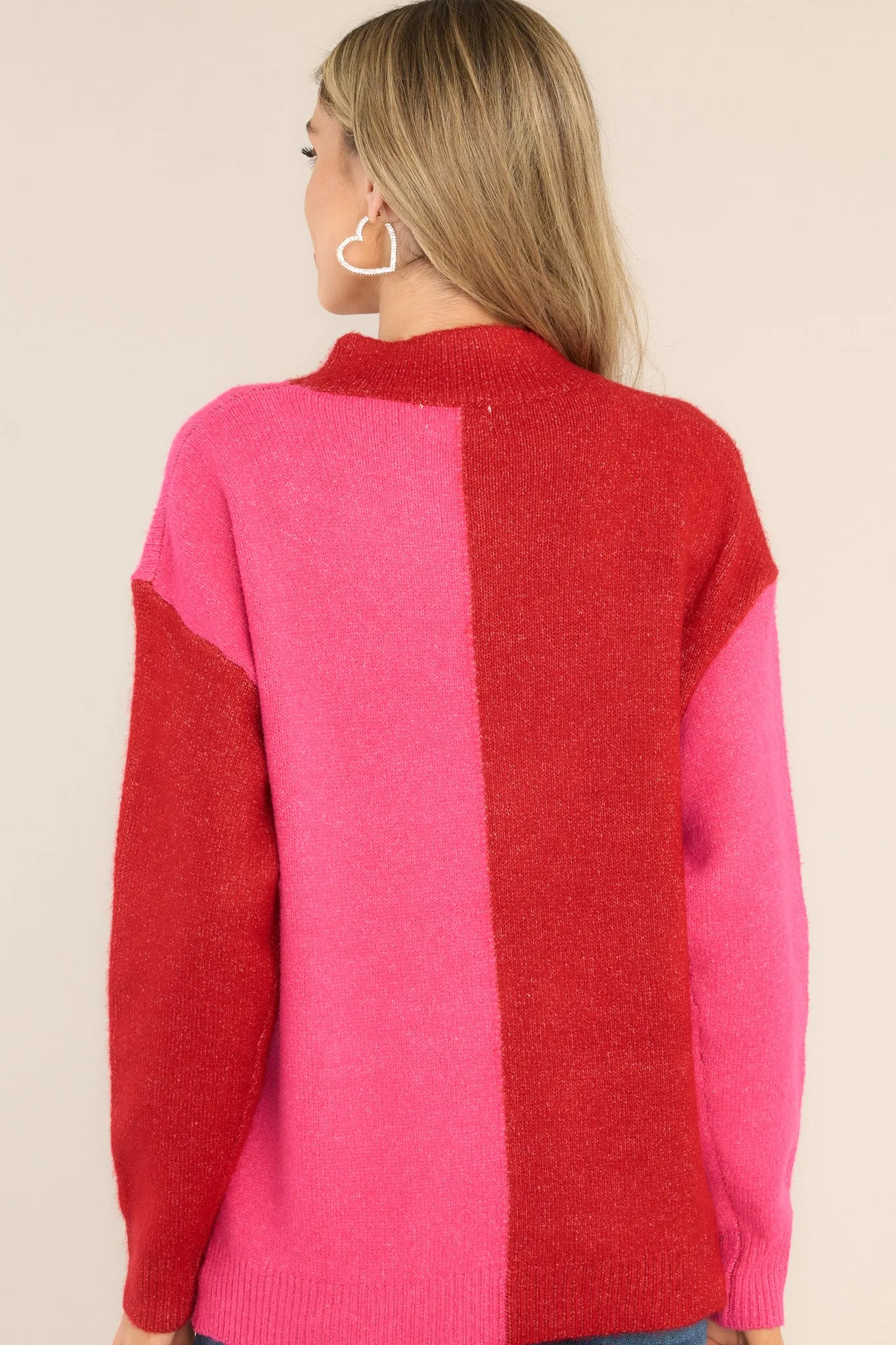 You Wouldn't Get It Hot Pink Two Toned Sweater