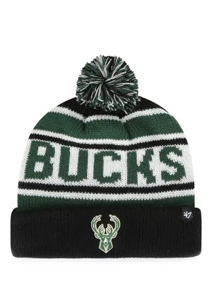 Youth '47 Brand Hangtime Milwaukee Bucks Cuff Pom Knit Hat