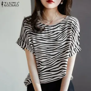 Zebra Print Sublimation Printing 100% Polyester Quick Dry Adult Tee T Shirt S4460626